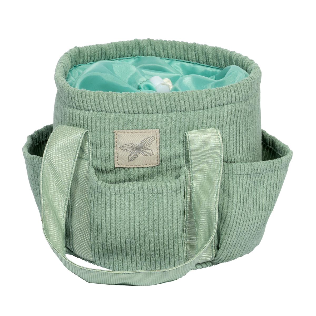 ByASTRUP Sac de toilette velours côtelé vert pour cheval à bâton