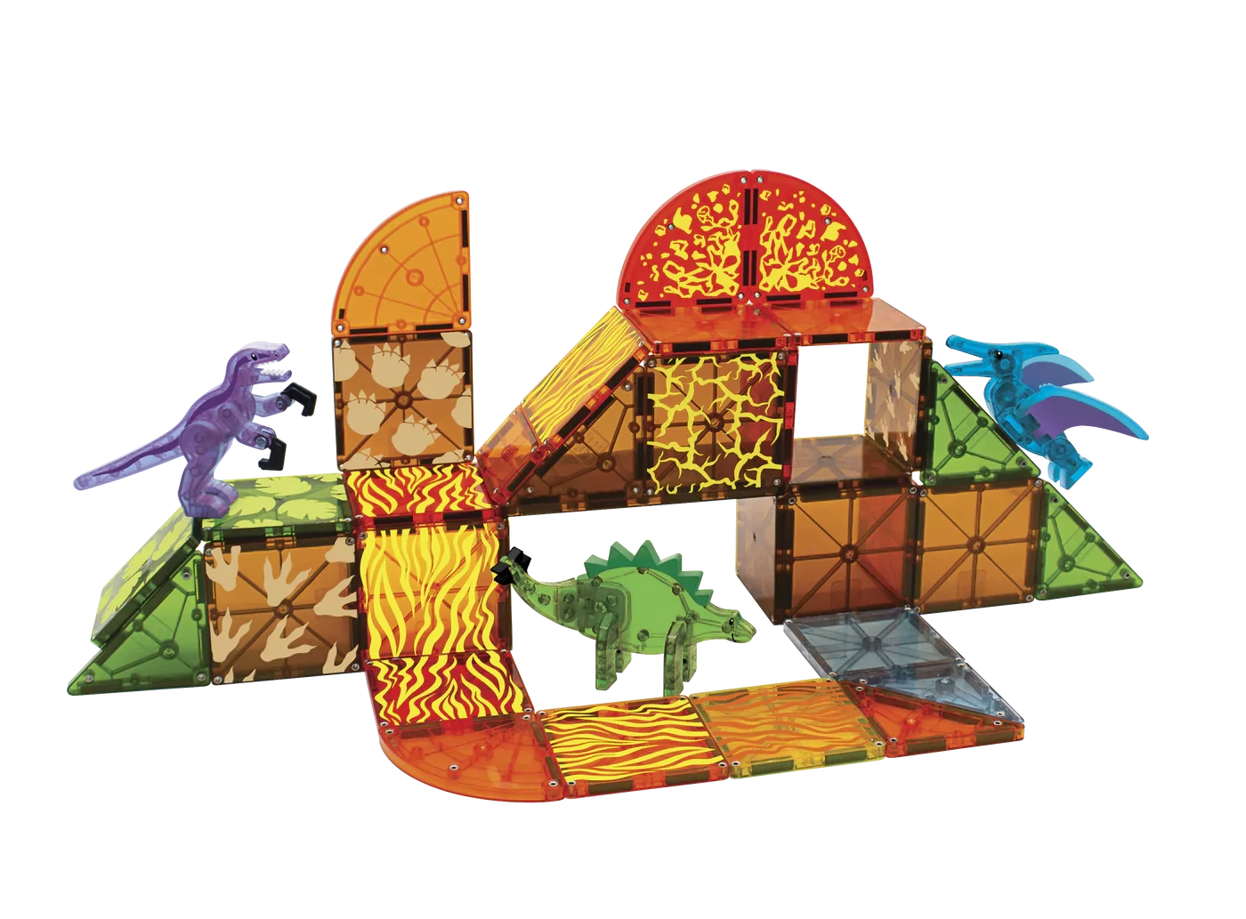 Magna-Tiles | Dino World 40-Piece Set