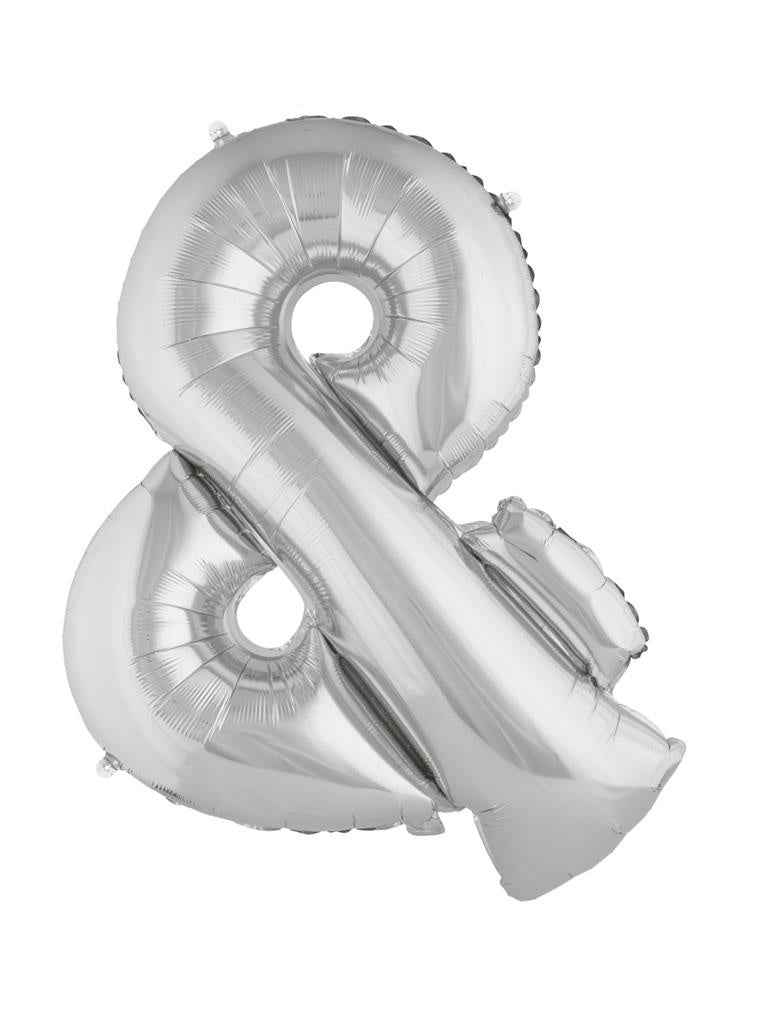Ballon - letters - zilver - 41 cm - Northstar - &