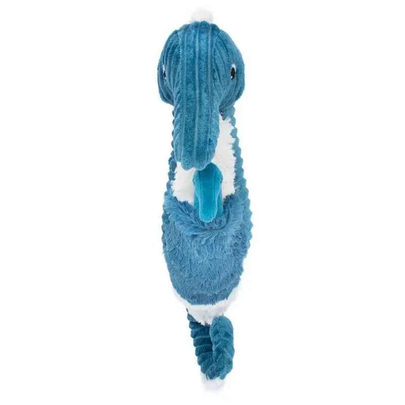 Les Déglingos | Les Ptipotos - Plush Cuddle Papadou Seahorse Father and His Blue Baby