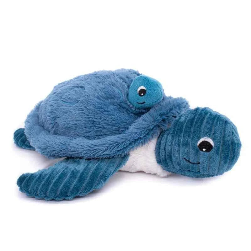 Les déglingos | Les Ptipotos - Plush Cuddly Sauvenou Turtle Mother and Her Blue Baby