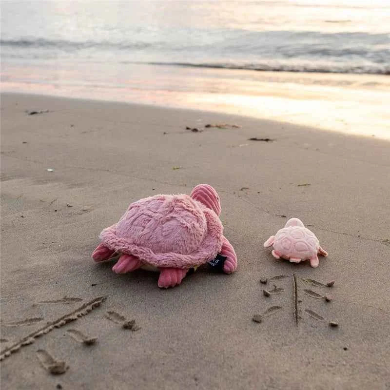 Les Déglingos | Les Ptipotos - Plush Cuddle Sauvenou Turtle Mother and Her Pink Baby