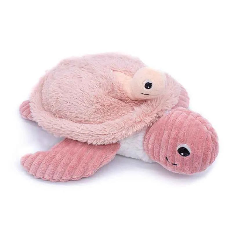 Les dÃ©glingos | Les Ptipotos - Pluche Knuffel Sauvenou De Schildpad Moeder En Haar Roze Baby