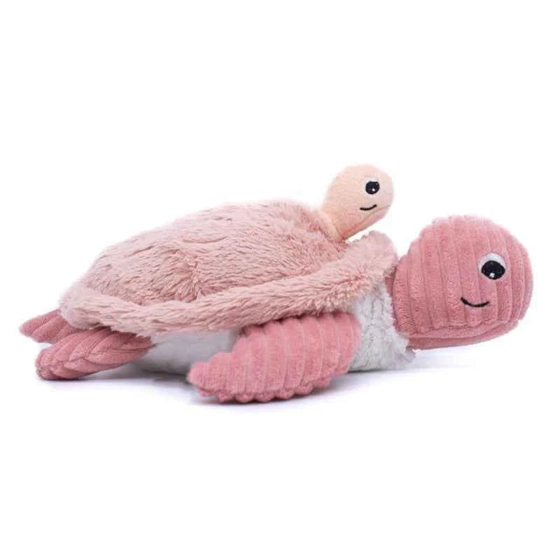 Les Déglingos | Les Ptipotos - Plush Cuddly Sauvenou Turtle Mother and Her Pink Baby