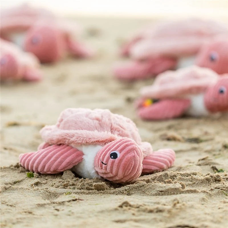 Les duéglingos | Les Ptipotos - Pluche Knuffel Sauvenou De Schildpad Moeder En Haar Roze Baby