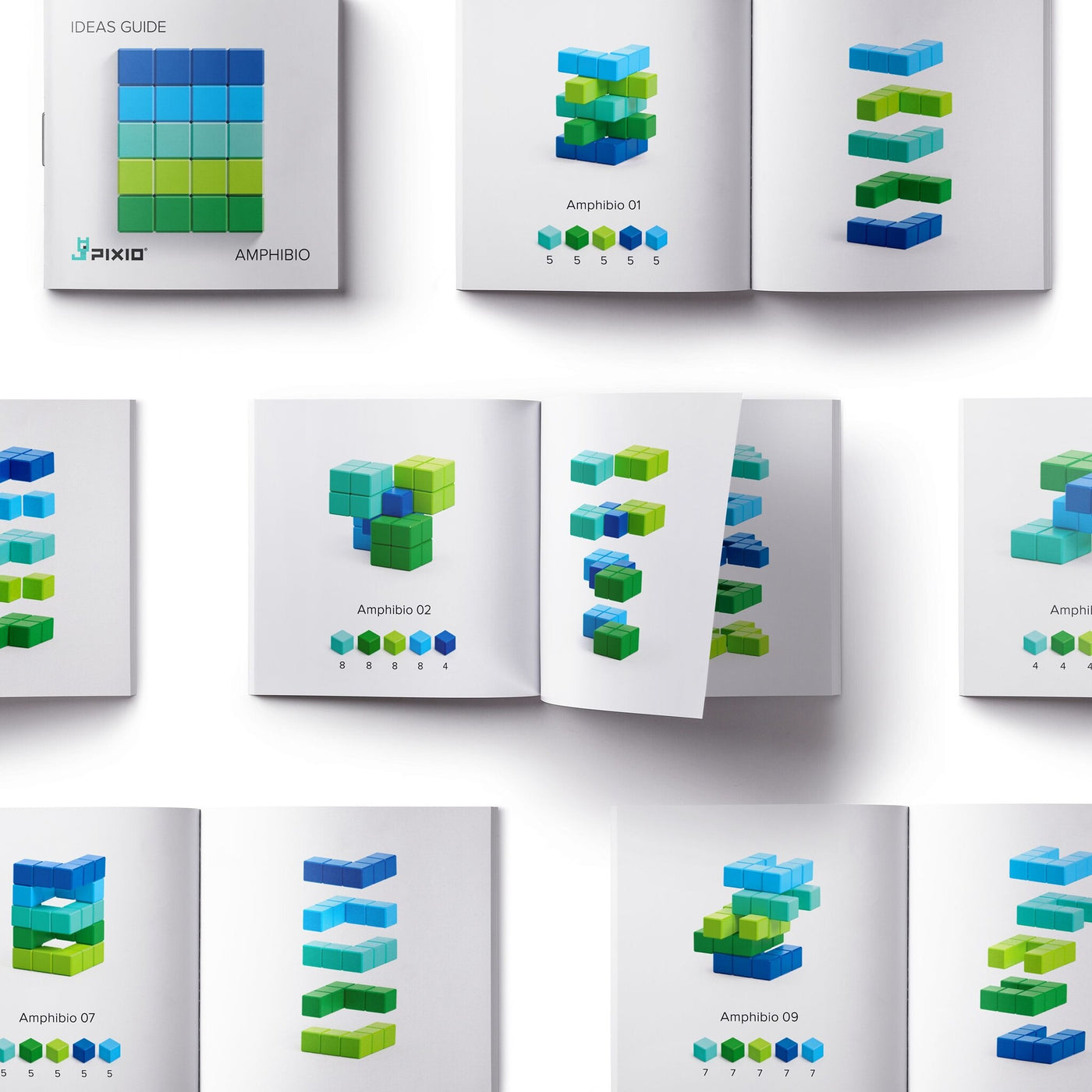 Pixio | Magnetische Blokken Abstract Series Amphibio 60  Stuks
