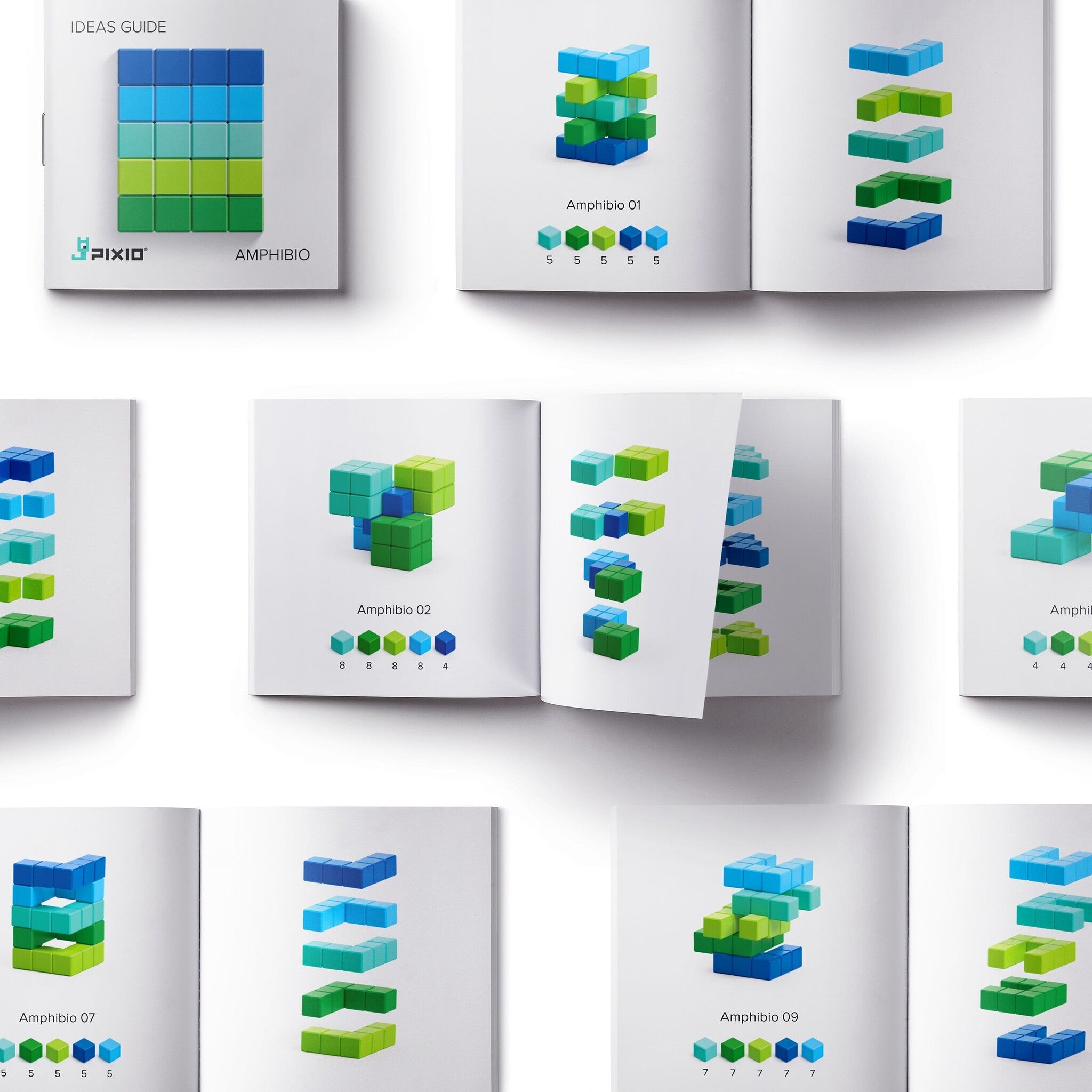 Pixio | Magnetische Blokken Abstract Series Amphibio 60  Stuks
