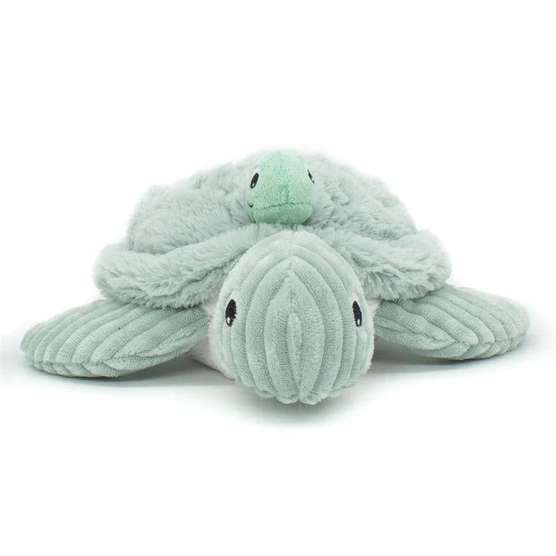 Les duéglingos | Les Ptipotos - Pluche Knuffel Sauvenou De Schildpad Moeder En Haar Mint Baby