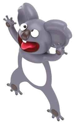Auch! Bookmarks | Billy Brown Bookmark Wild Animals Wacky Koala