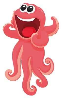 Auch! Bookmarks | Billy Brown Bladwijzer Zeedieren Bubbly Octo