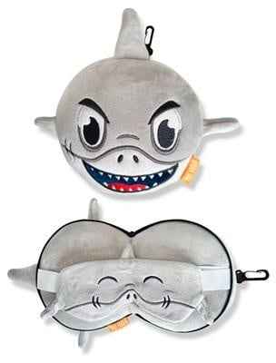 Zoonap | Nekkussen Met Slaapmasker Billy Brown Zoonap Shaky Shark