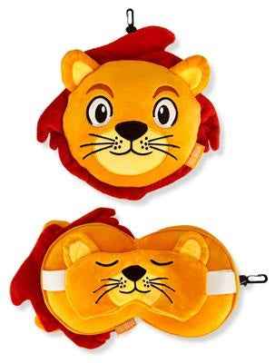Zoonap | Nekkussen Met Slaapmasker Billy Brown Zoonap Lumy Lion