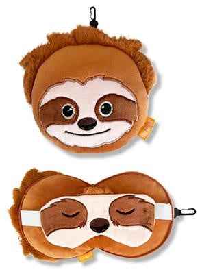 Zoonap | Nekkussen Met Slaapmasker Billy Brown Zoonap Sleepy Sloth