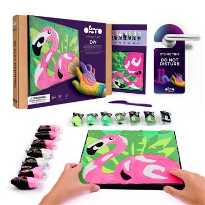 Okto | Sensory Art Coloring By Numbers - Animals - Pink Flamingo