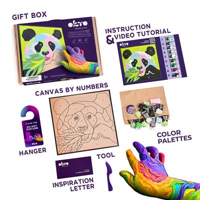 OKTO | sensory art kleien op nummers dieren panda