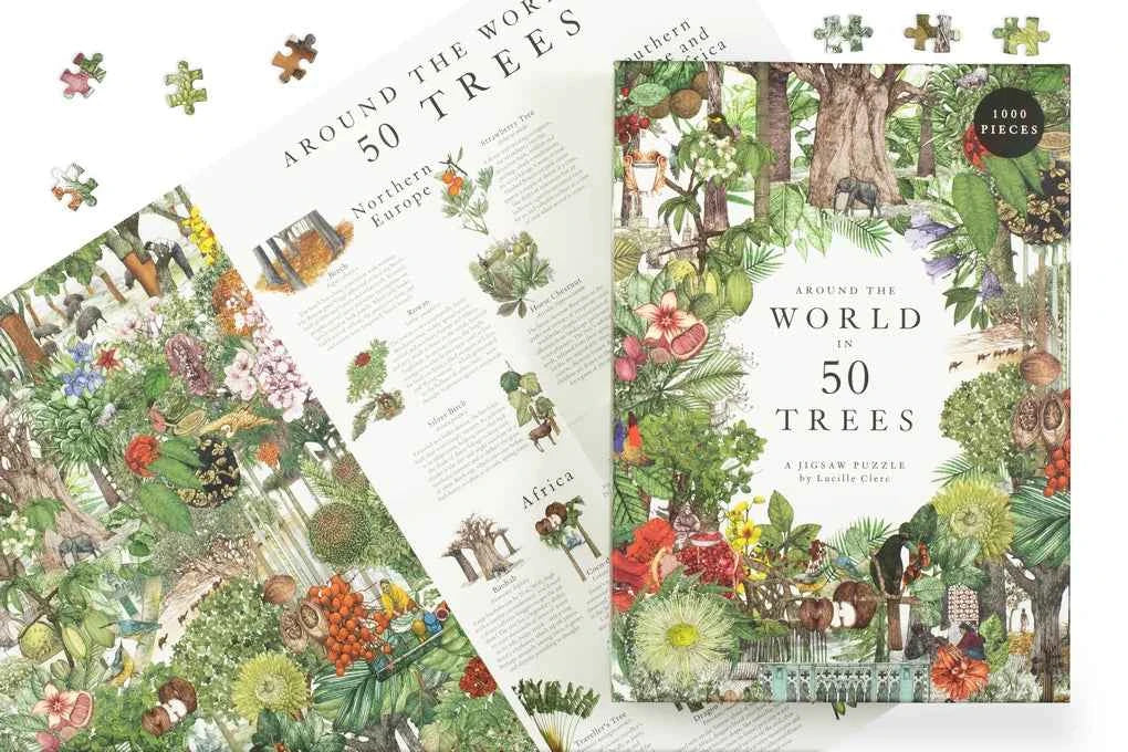 New Mags | Around the World in 50 Trees 1000-Piece Jigsaw Puzzle