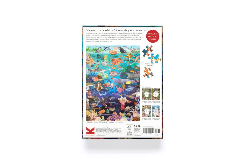 New Mags | Legpuzzel Rond De Wereld In 50 Vissen 1000 Stukjes