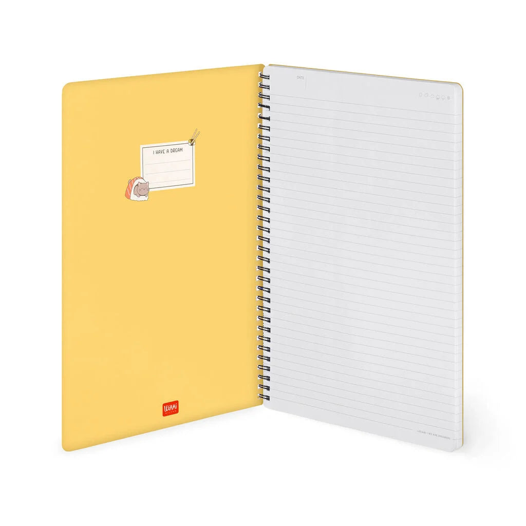 Legami | notitieboek sushi cat spiral-bound 210x297mm