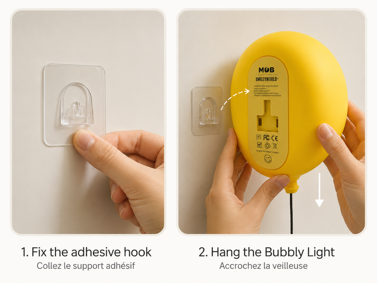 MOB | bubbly light yellow smiley world
