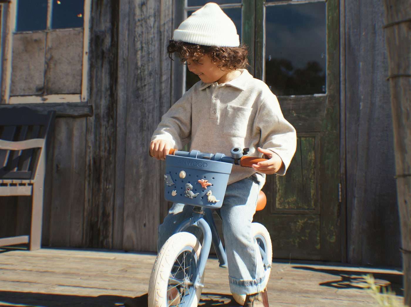 Banwood | fietsmand pin & ride deepsea