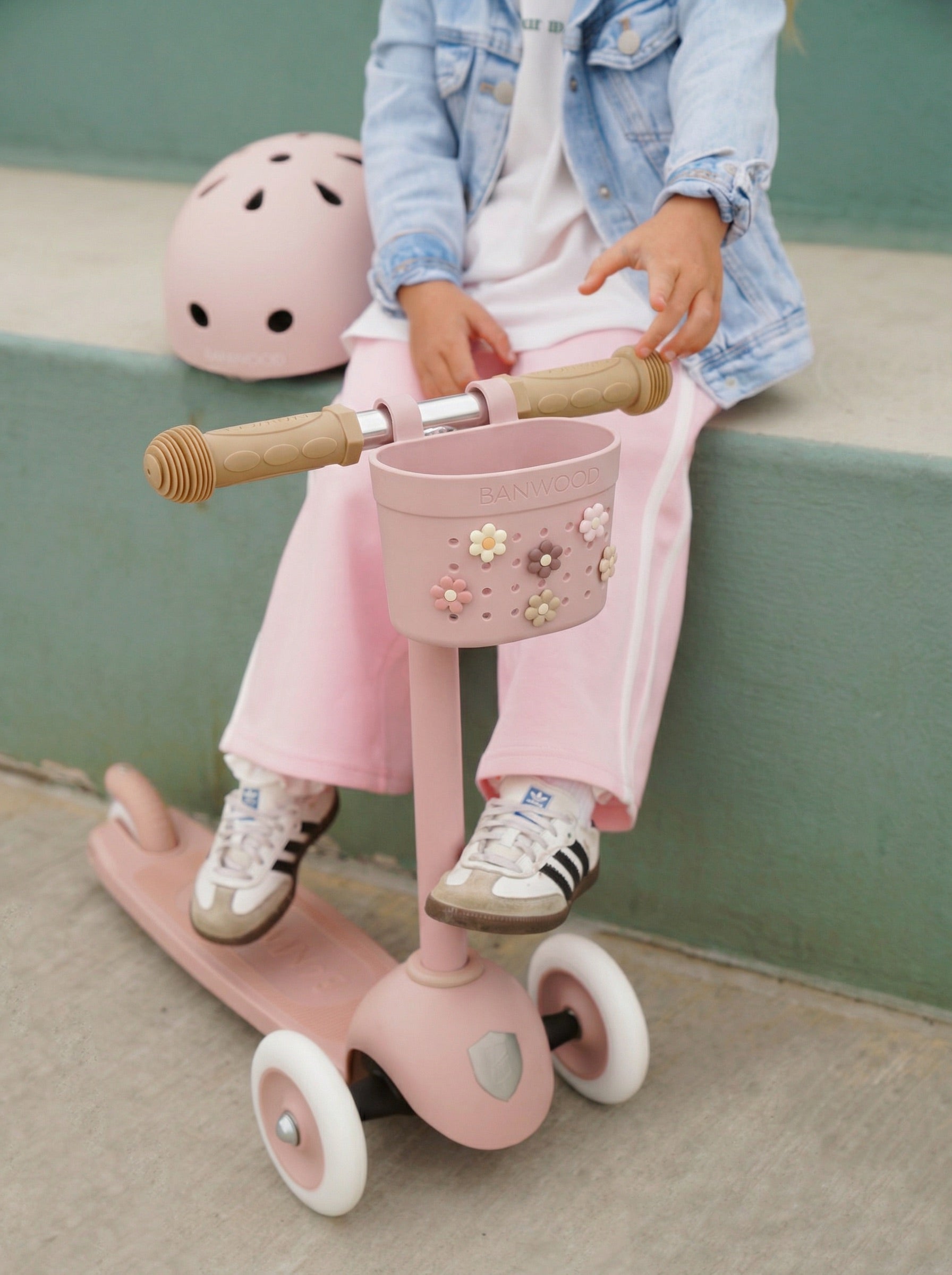 Banwood | fietsenmand pin & ride dustyrose