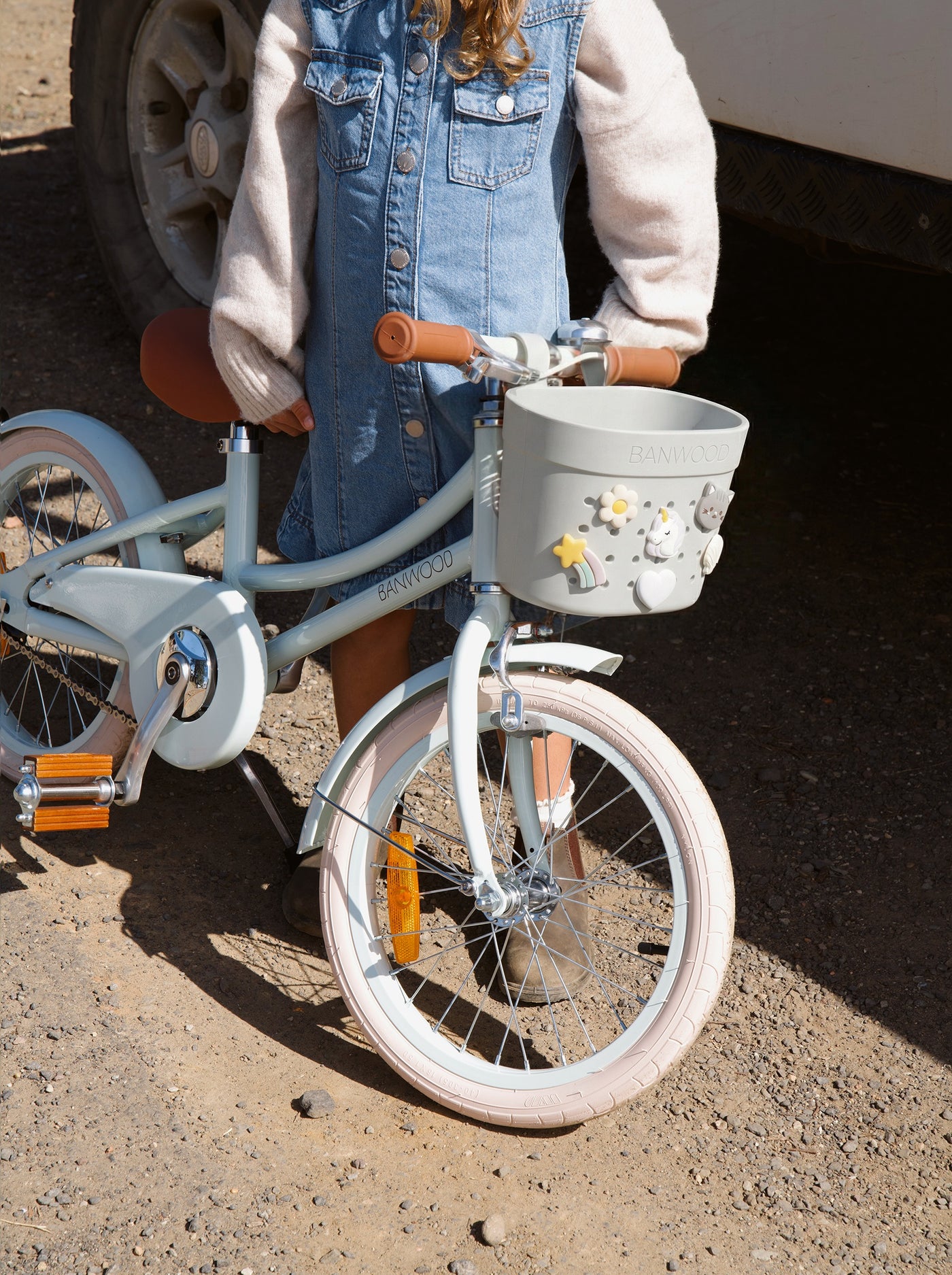 Banwood | fietsmand pin & ride ivory