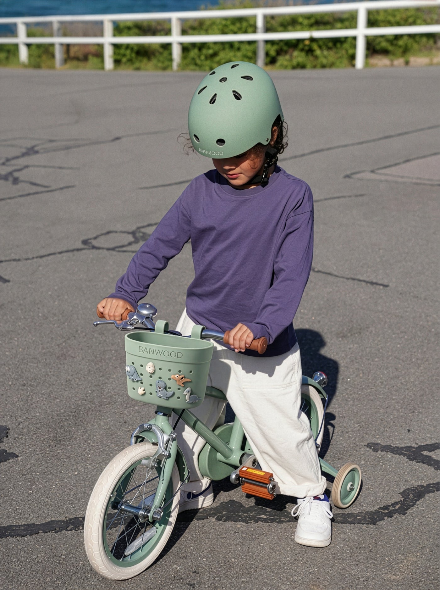 Banwood | fietsenmand pin & ride olive