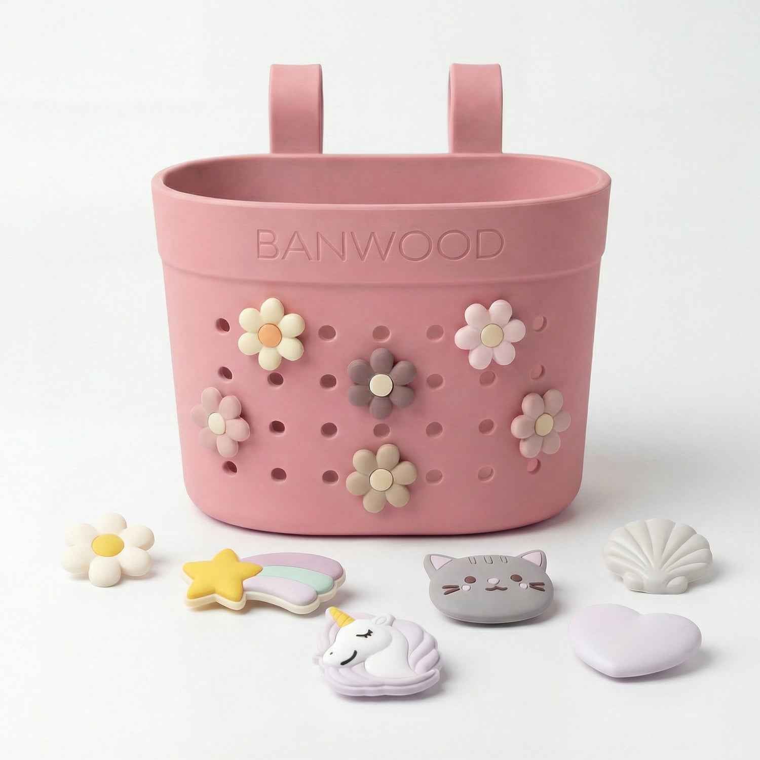Banwood | fietsmand pin & ride raspberry