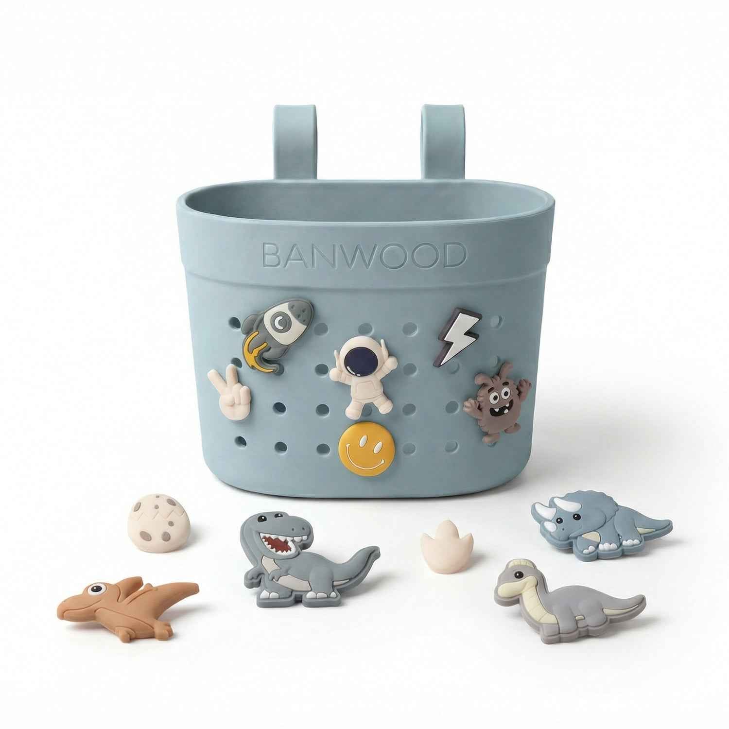 Banwood | fietsmand pin & ride teal