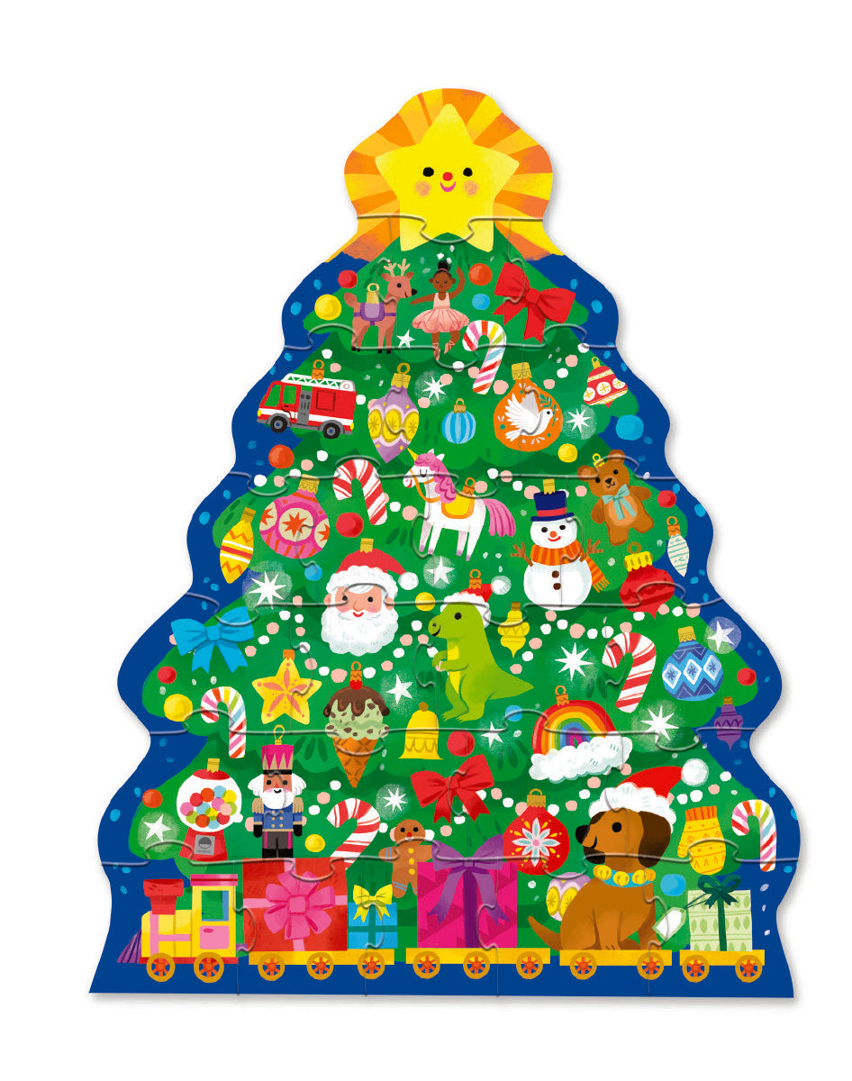 Crocodile Creek | kerstboom puzzel 24pcs