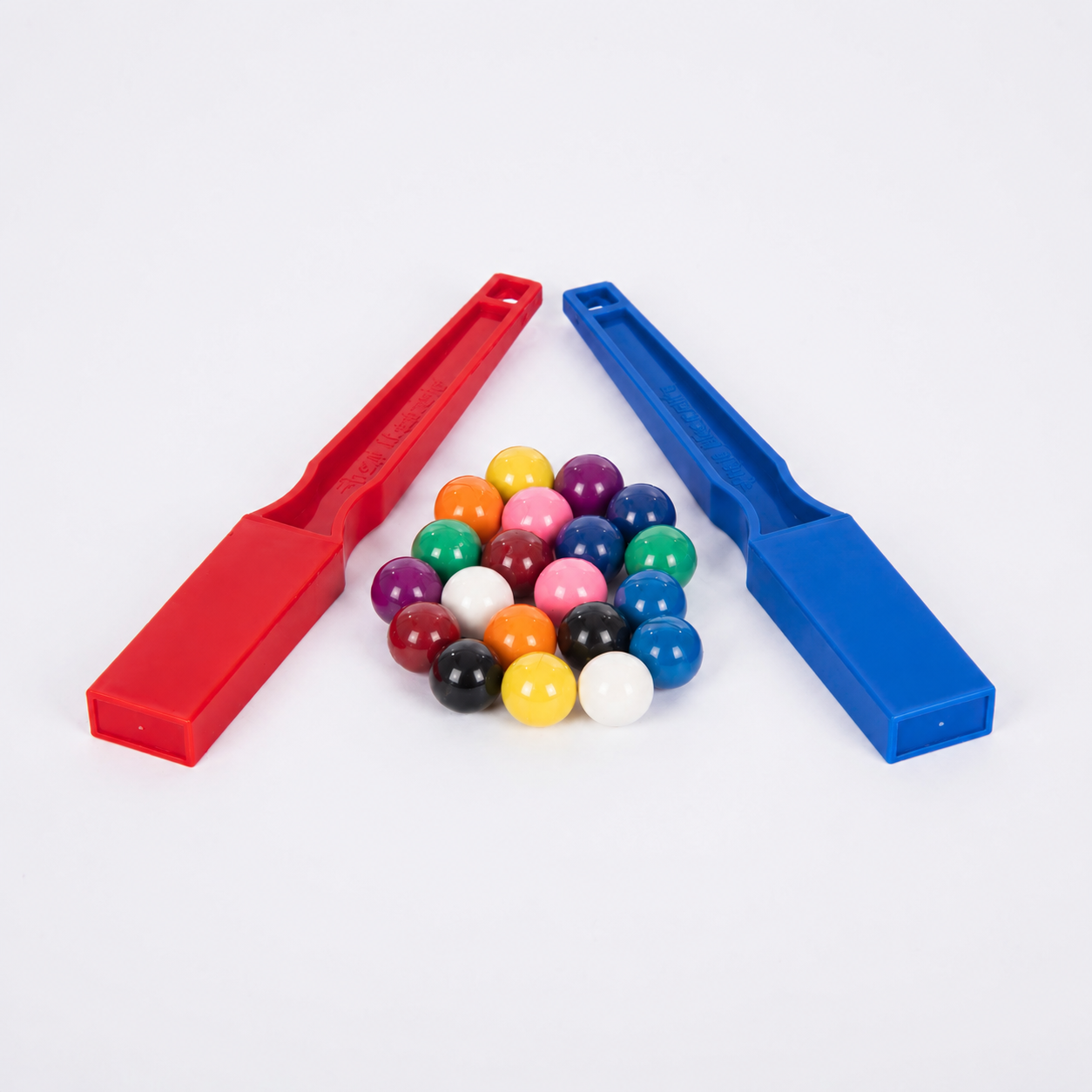 Shaw Magnets | 2 gekleurde staven met magnetische knikkers