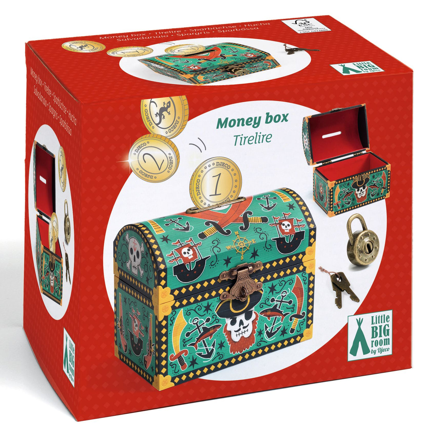 Djeco | spaarpot pirate birds