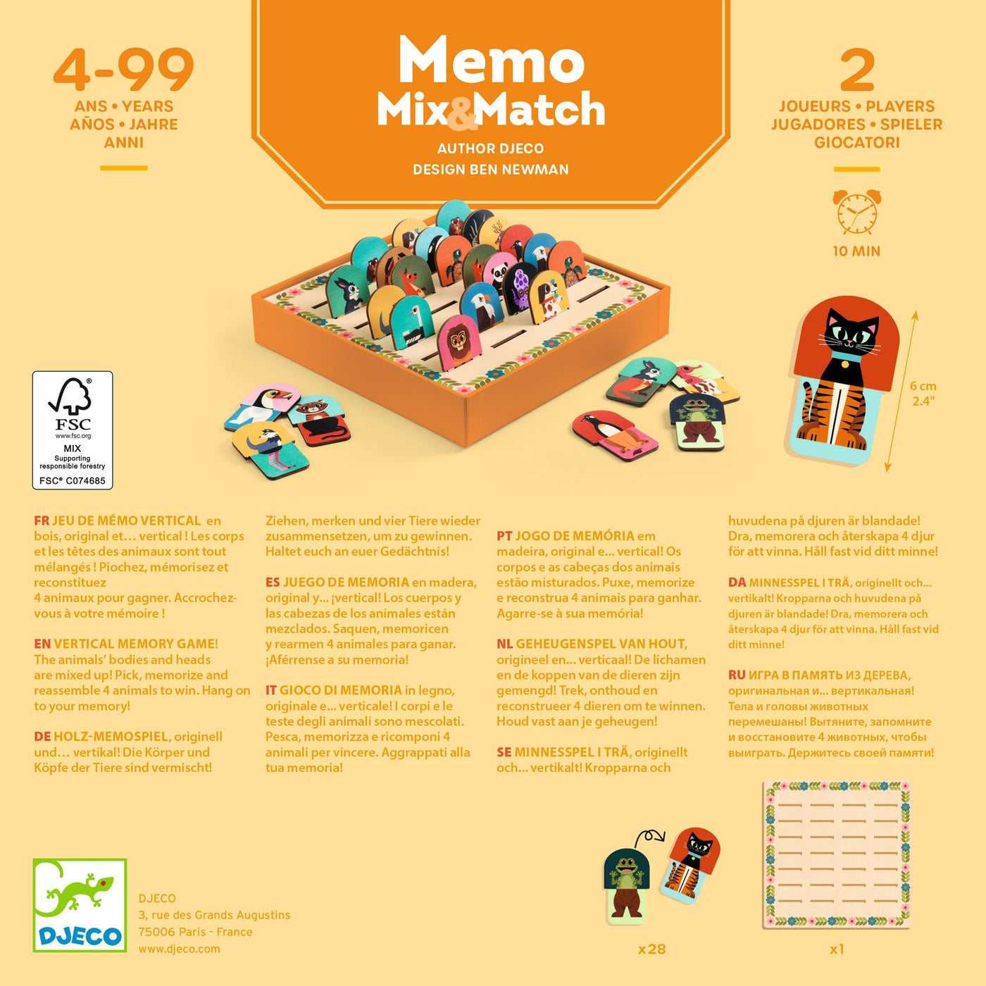 Djeco | memo mix&match