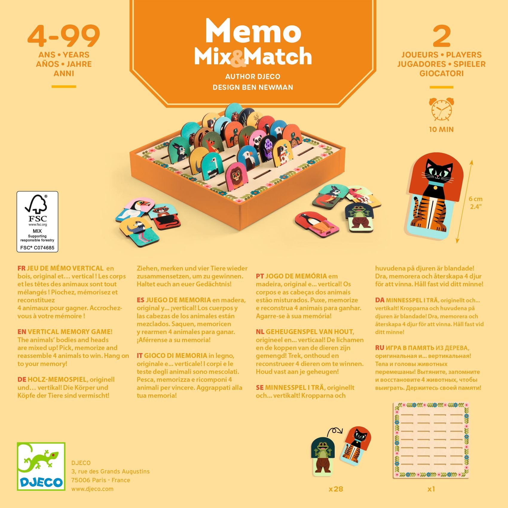 Djeco | memo mix&match