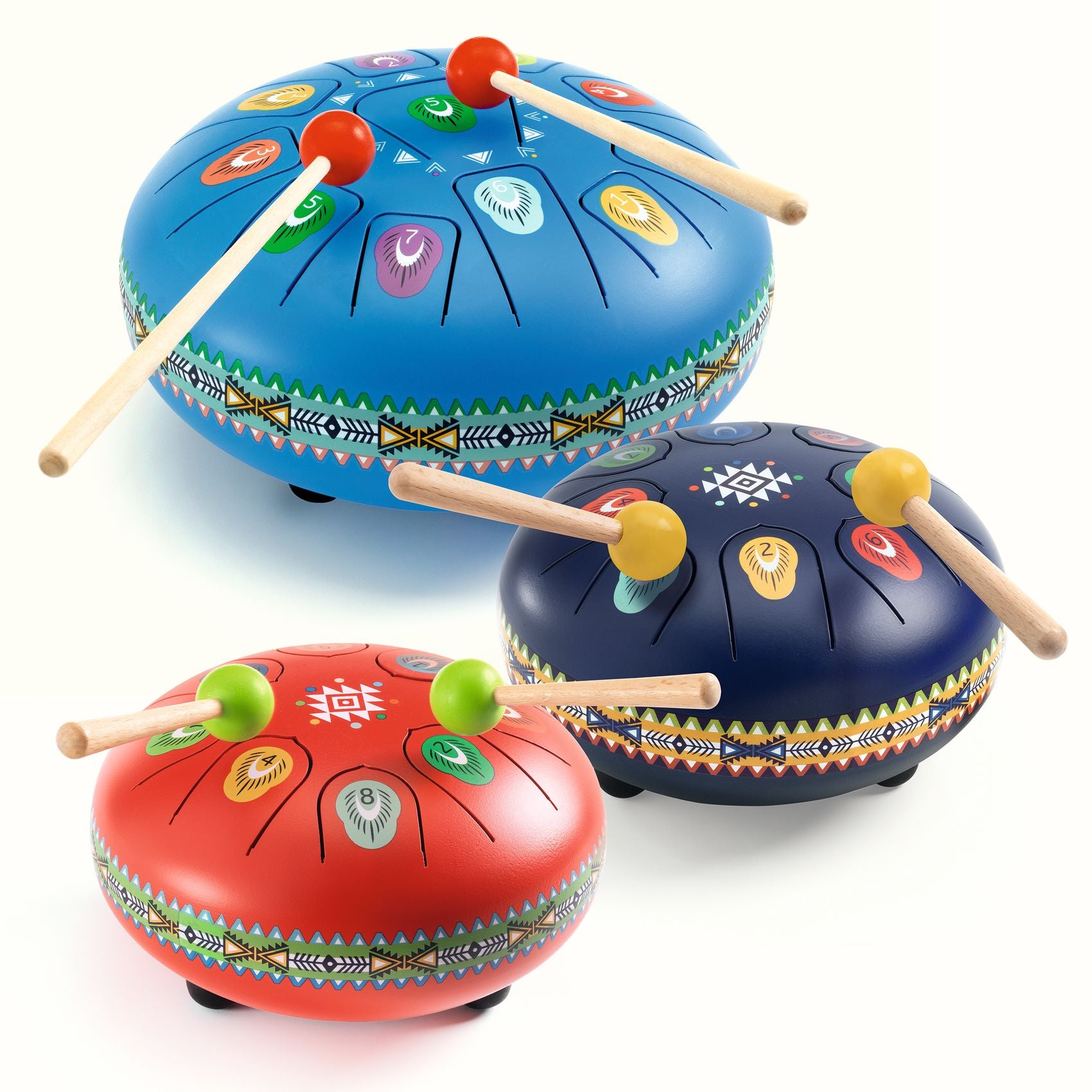 Djeco | tongdrum blauw - 8 noten