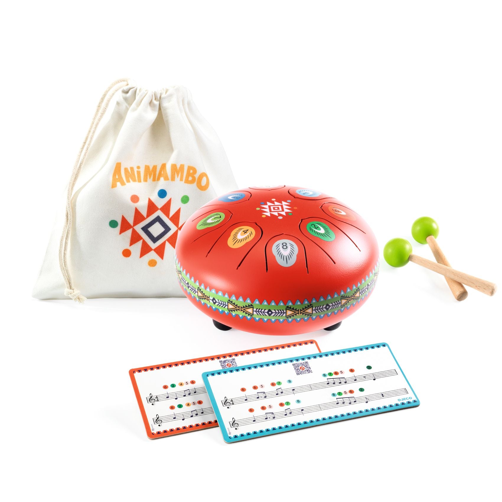 Djeco | tongdrum rood - 8 noten