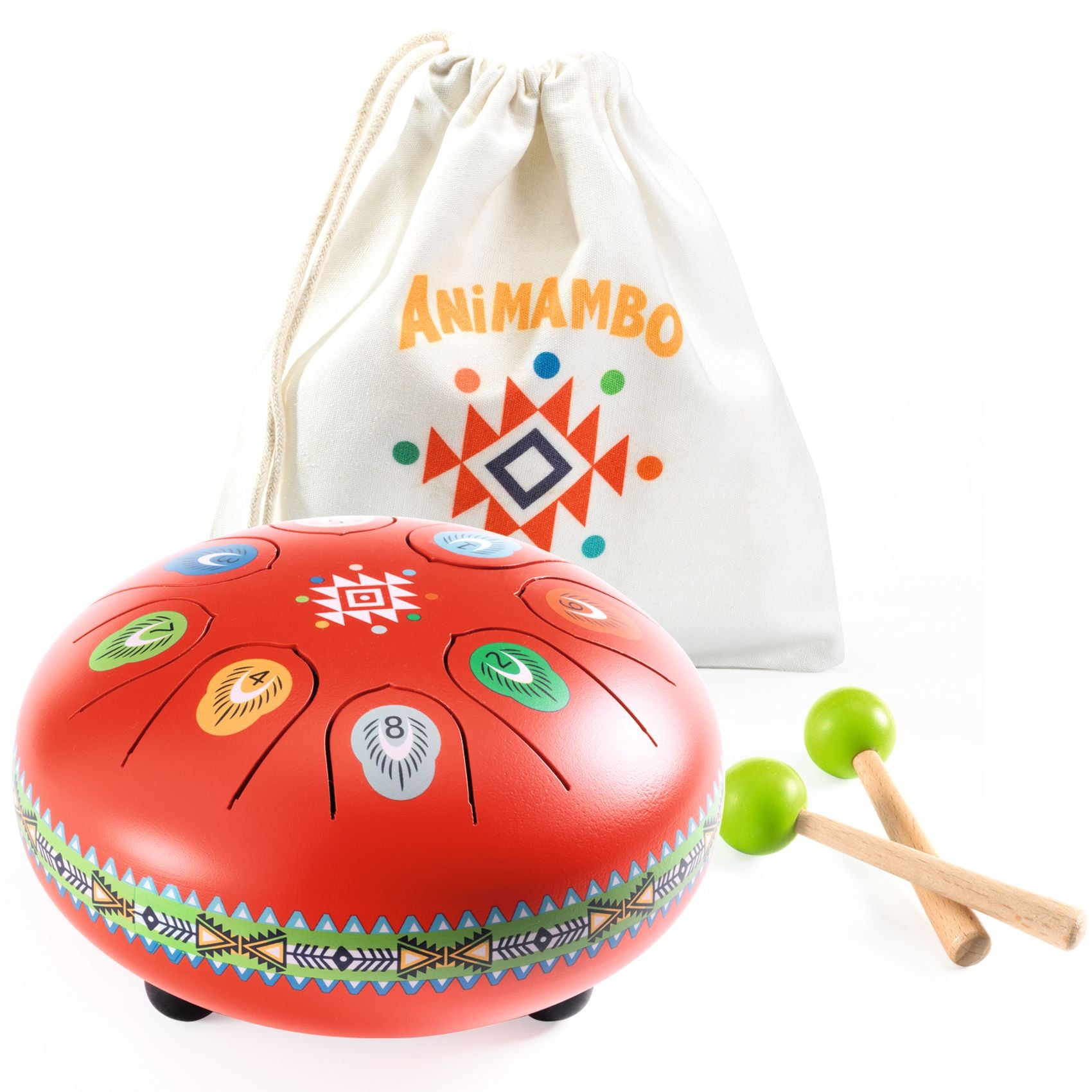 Djeco | tongdrum rood - 8 noten