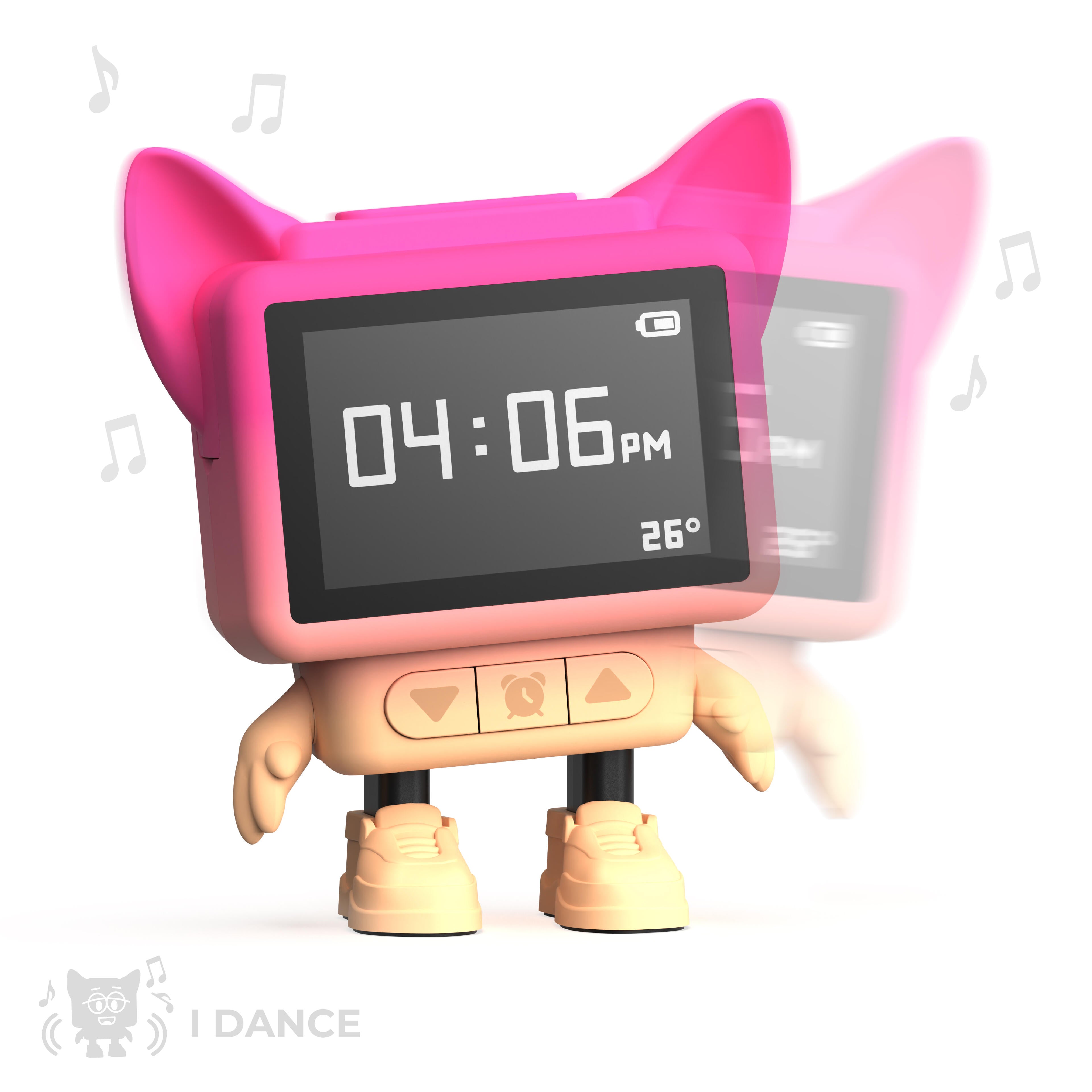 Mob | dancing clock pink