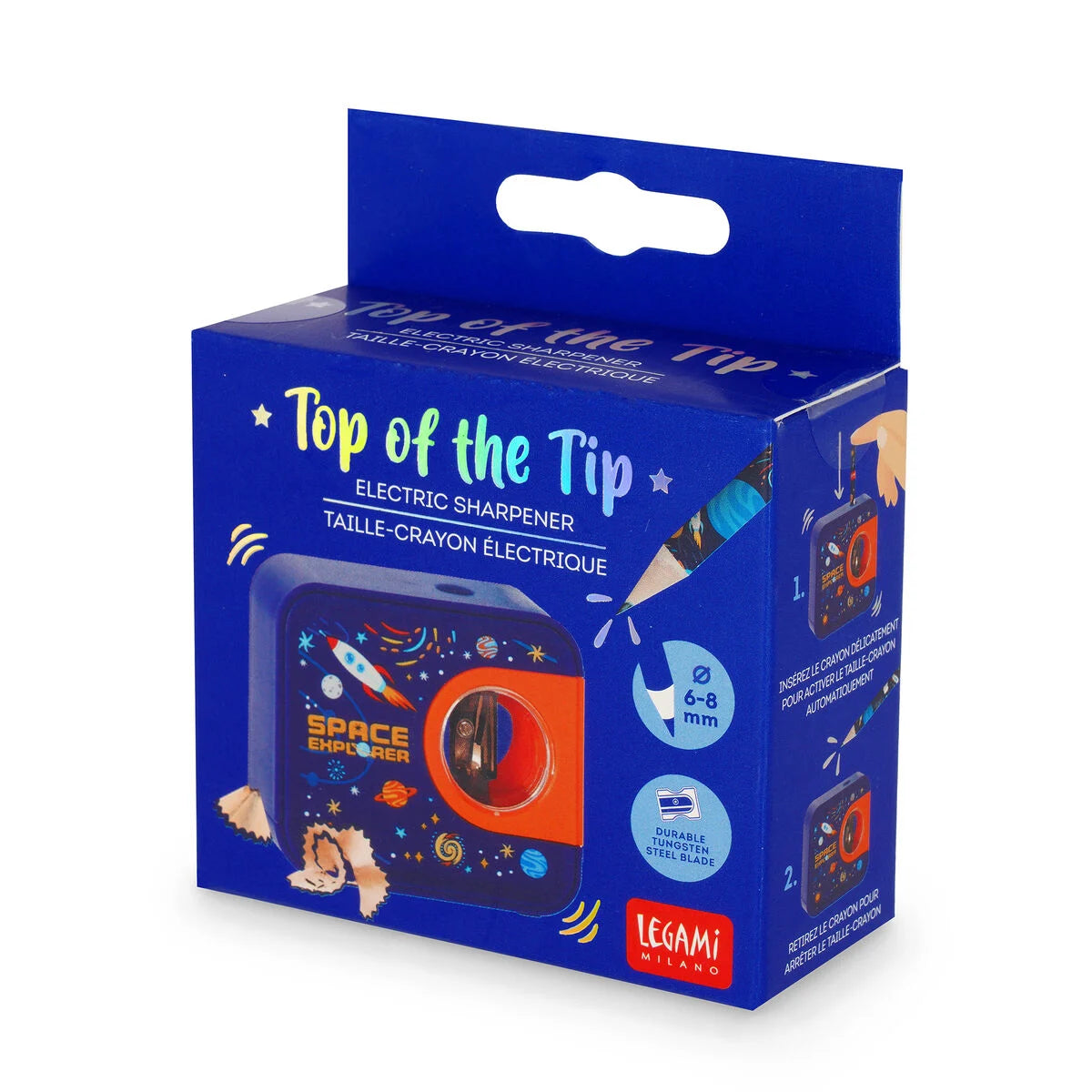 Legami | elektrische potloodslijper top of the tip space