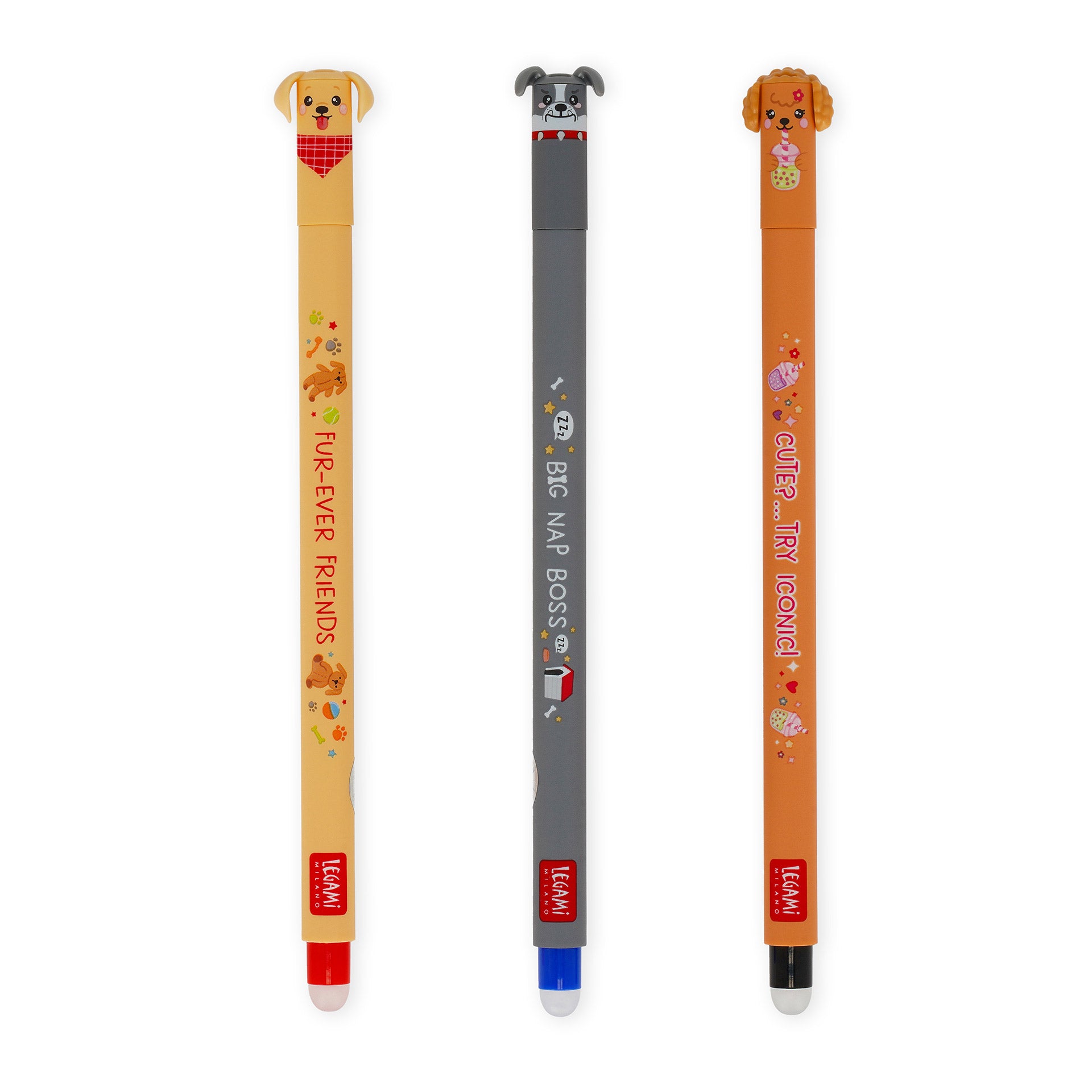 Legami | uitwisbare pennen fur-ever friends 3pack