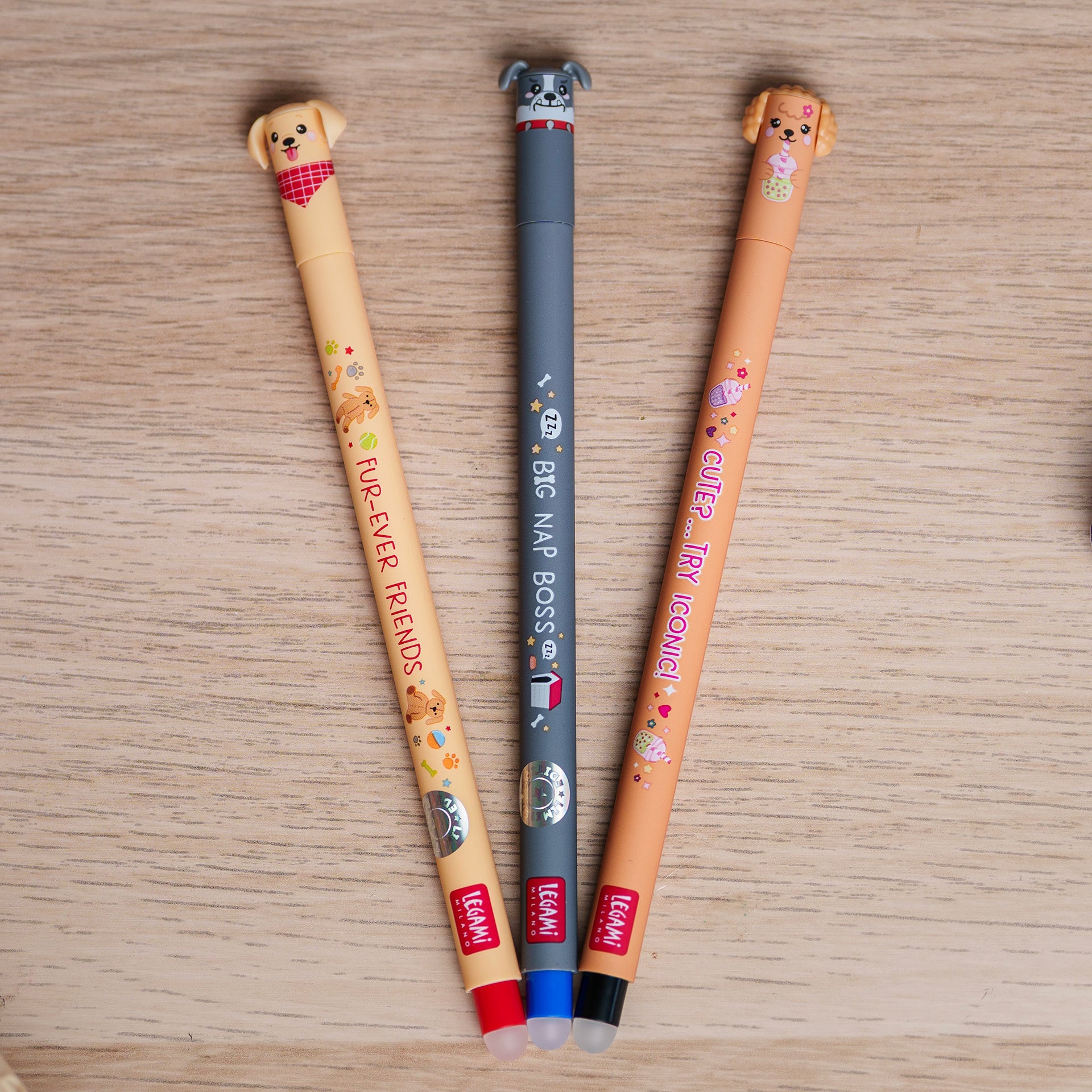 Legami | uitwisbare pennen fur-ever friends 3pack