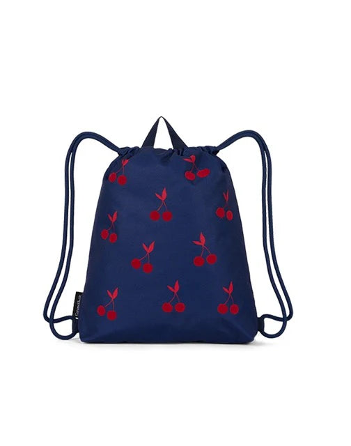 Caramel et cie | gymtas velvet cherries navy