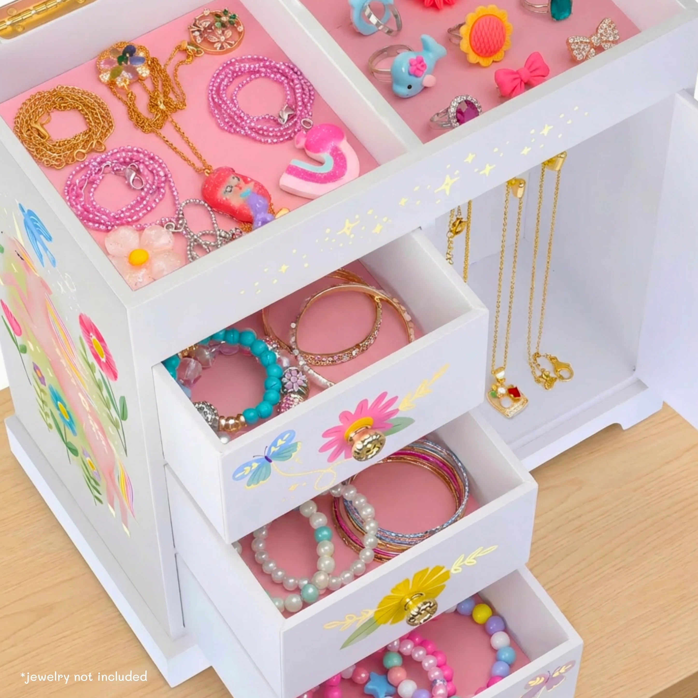 Giggle & Honey | Musical Jewelry Box - Floral Unicorn - Walz Of The Flowers