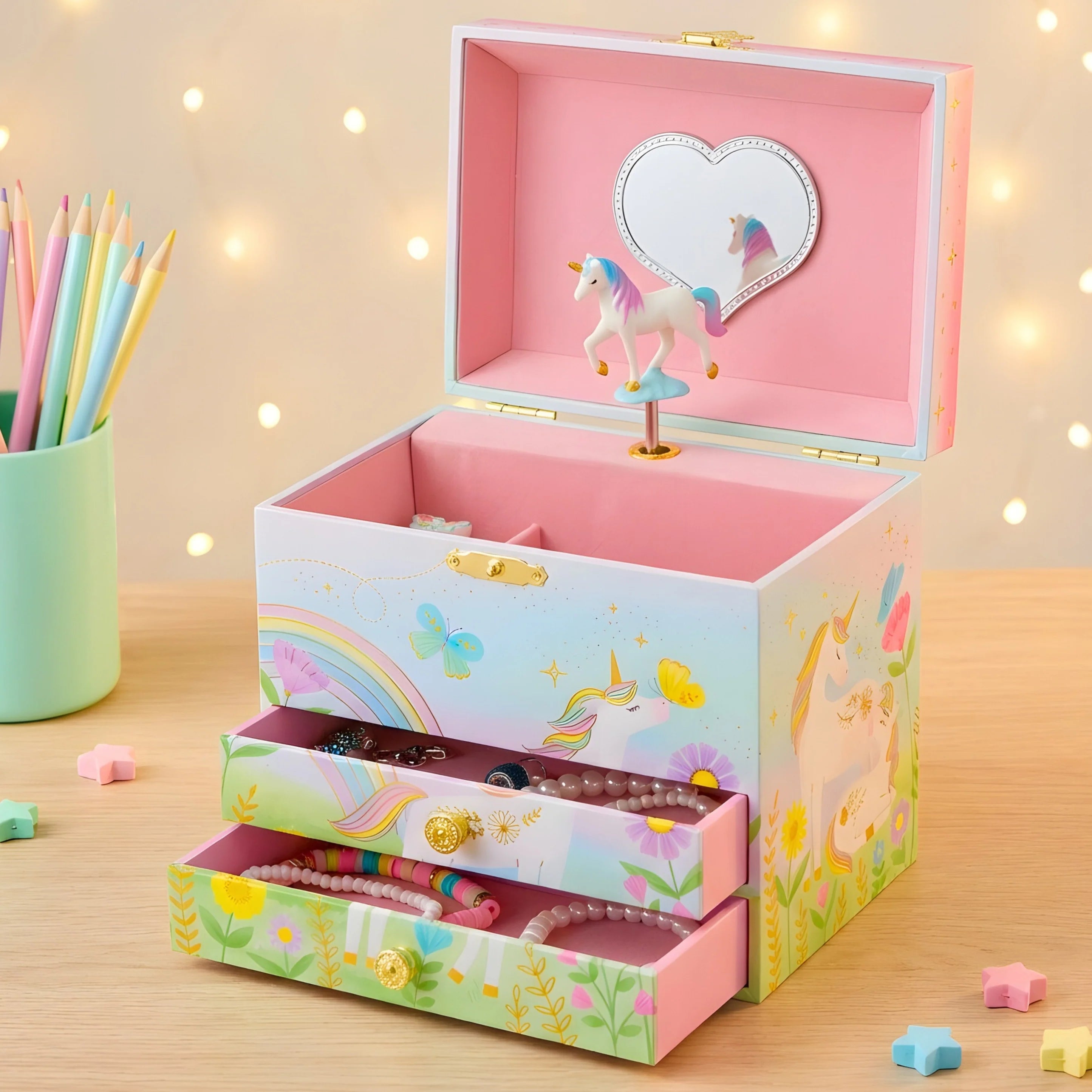 Giggle & Honey | muziekdoos  floral unicorn-Walz Of The Flowers