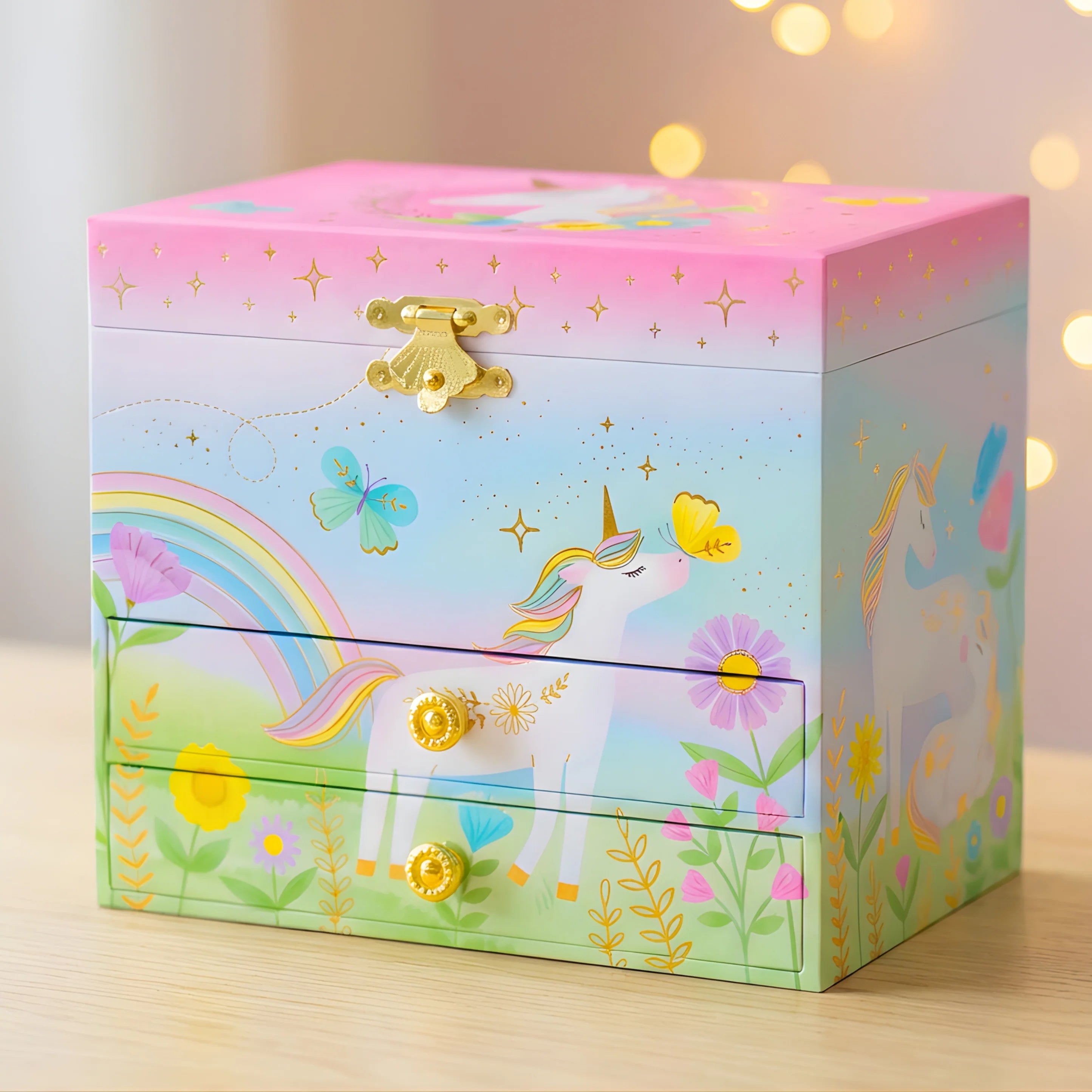 Giggle & Honey | muziekdoos  floral unicorn-Walz Of The Flowers