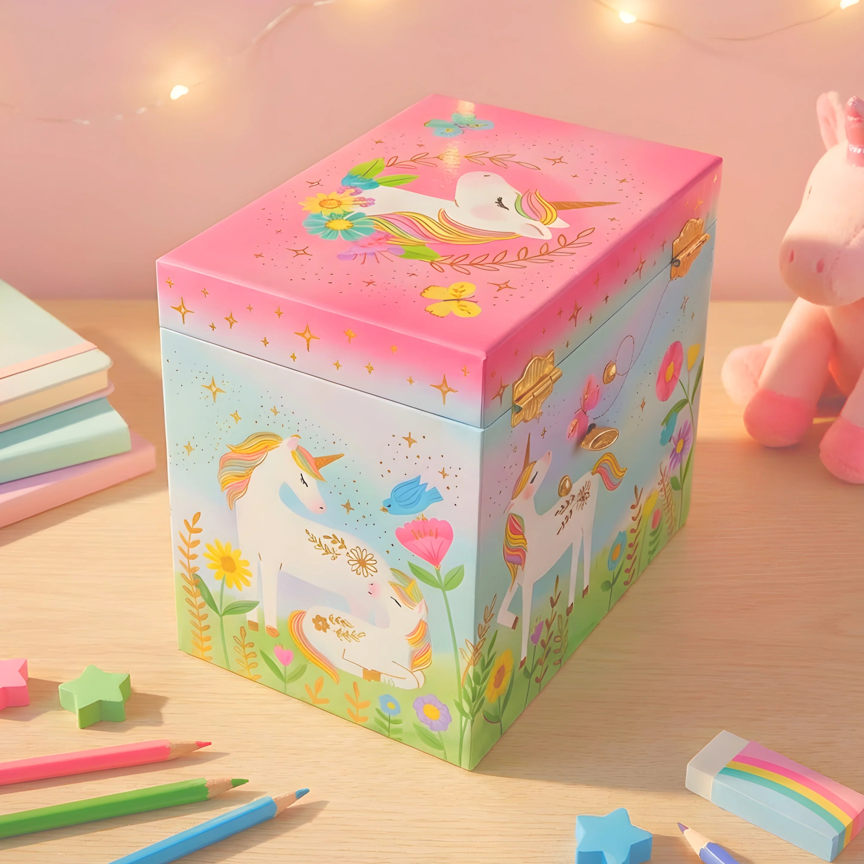 Giggle & Honey | muziekdoos  floral unicorn-Walz Of The Flowers