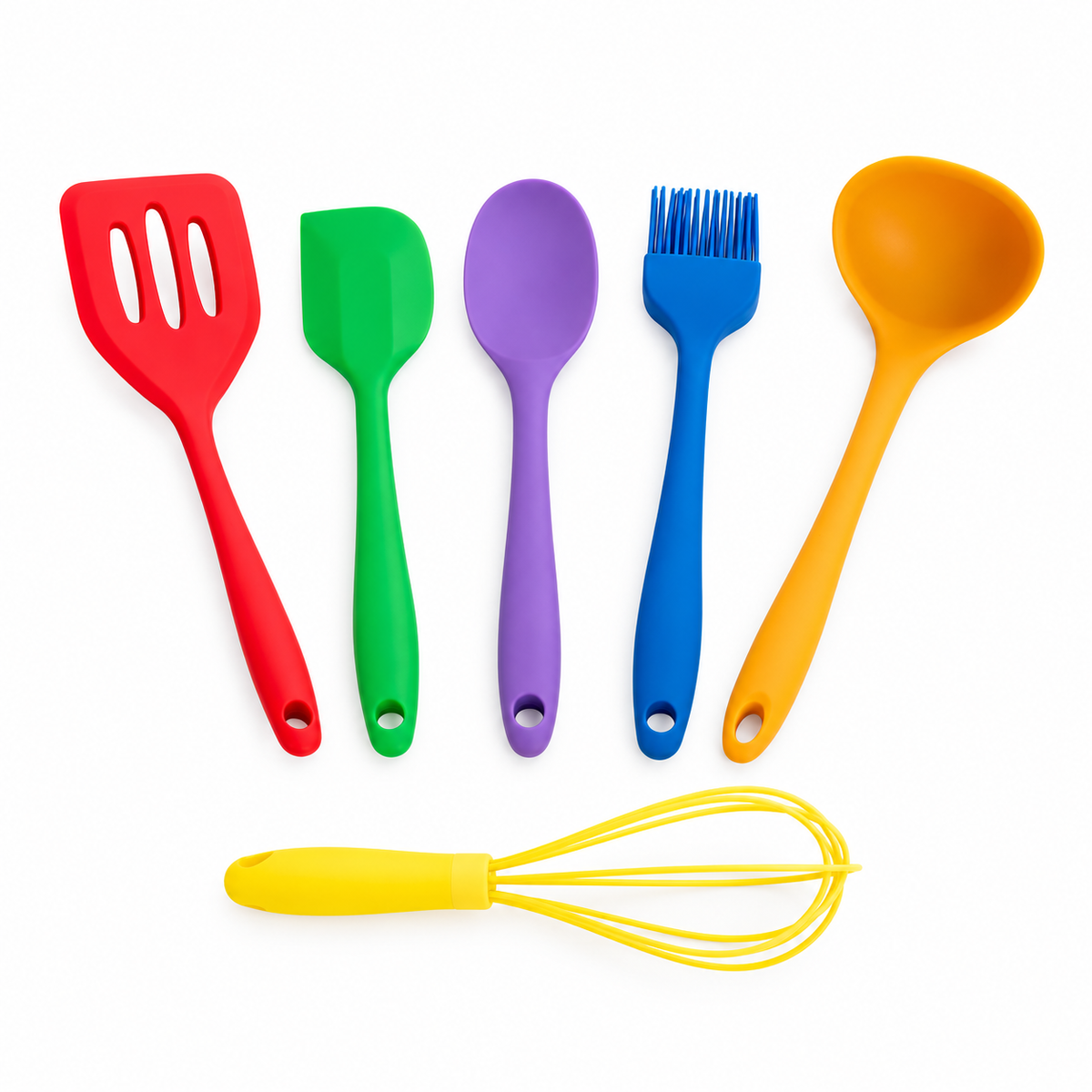 Tickit | siliconen regenboog keukengerei set
