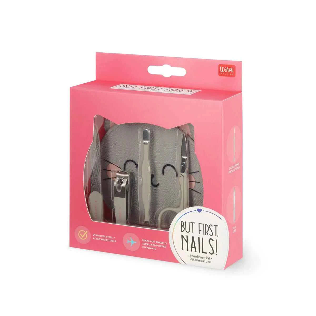 Legami | Verzorgingsset But First, Nails! Manicure Kit Kitty