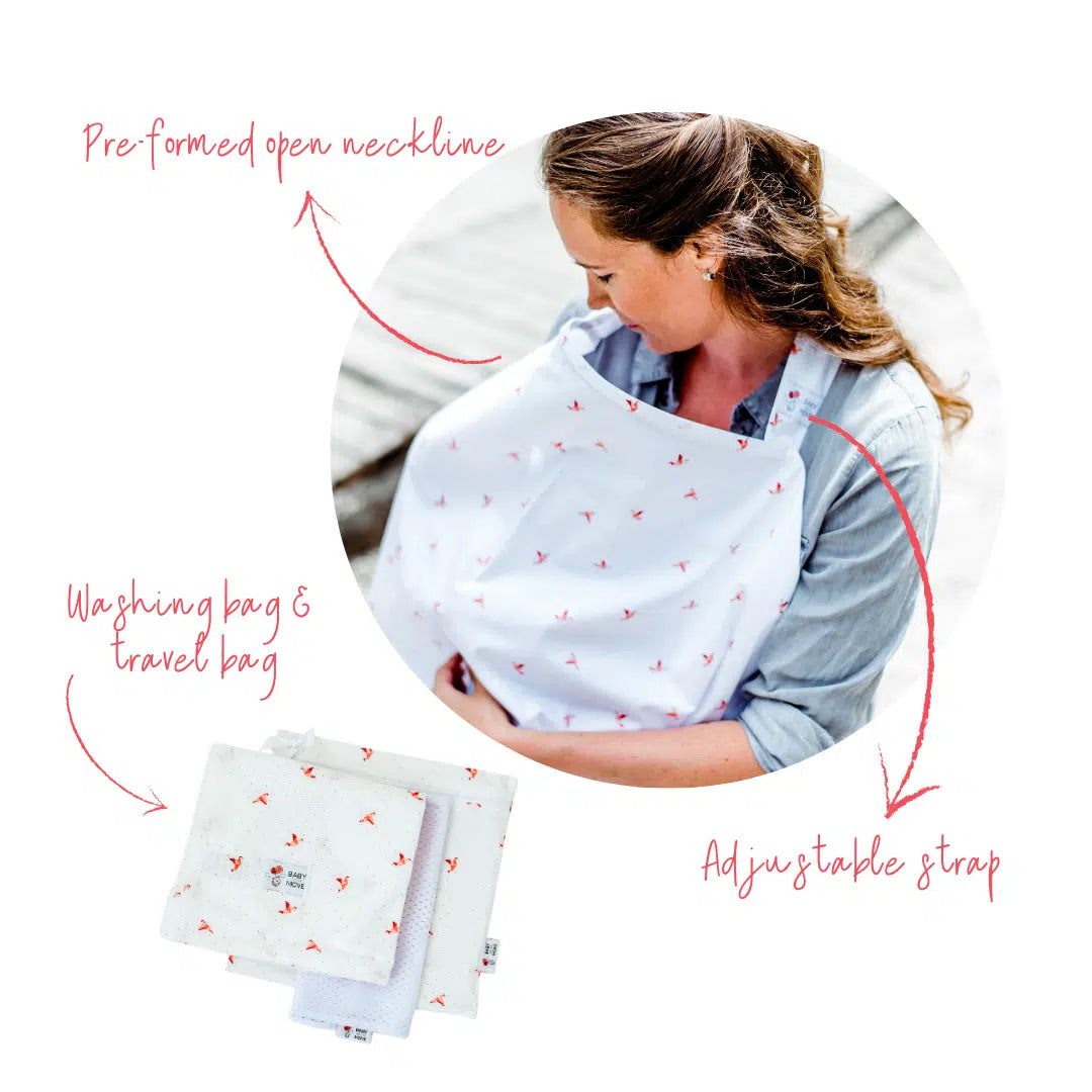 Owego | Borstvoedingsdoek Nursing Cocoon Birds Coral