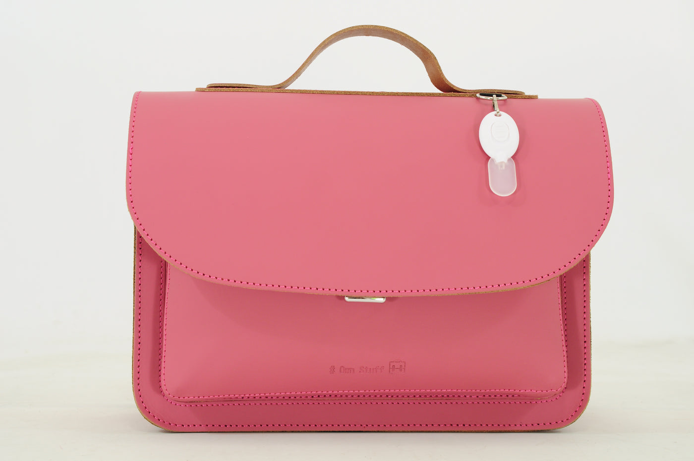 Own Stuff | Lederen kleuterboekentas antiek pink